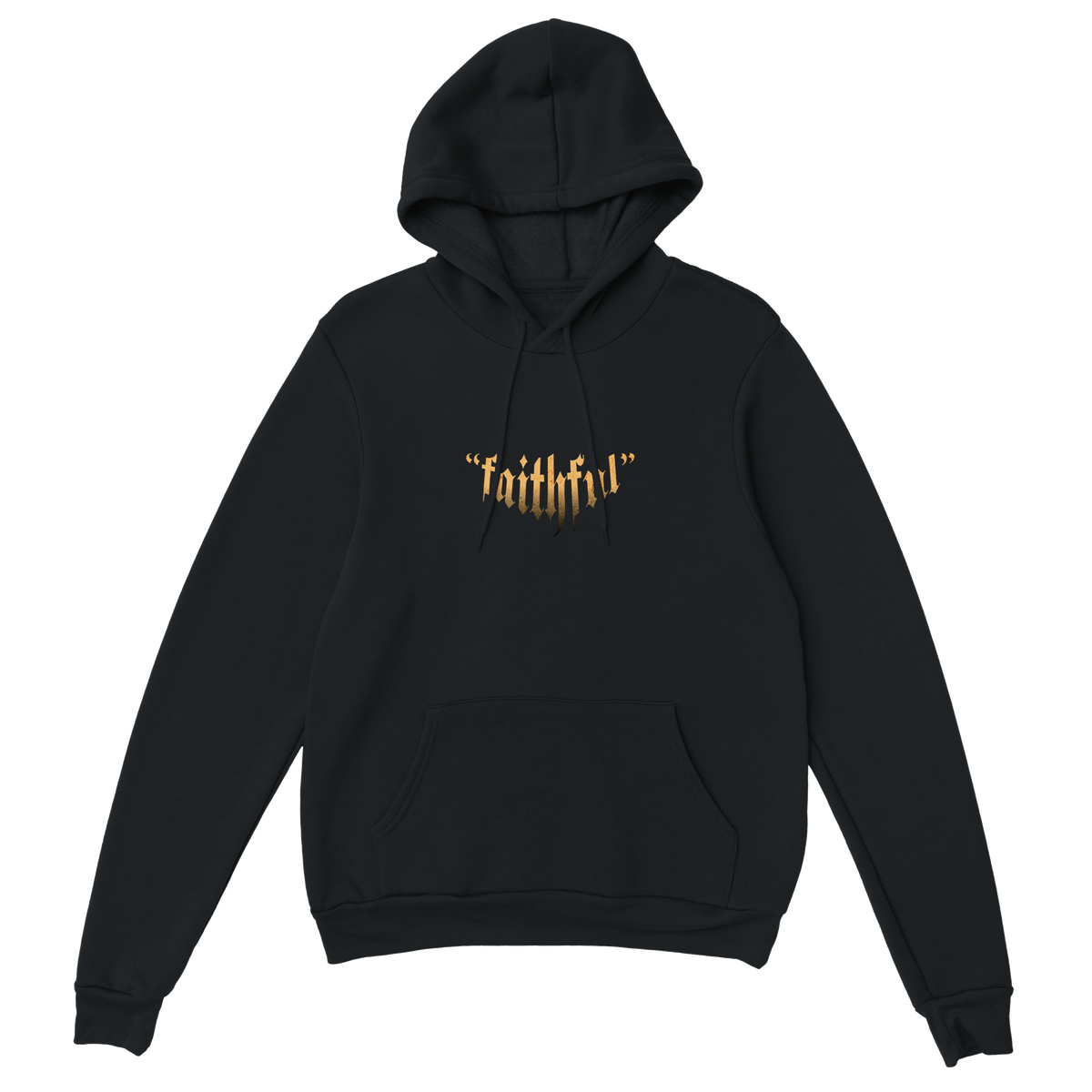 "Guardian of Faith" Black Christian Hoodie, Bible verse design by Faithful – alternate view
