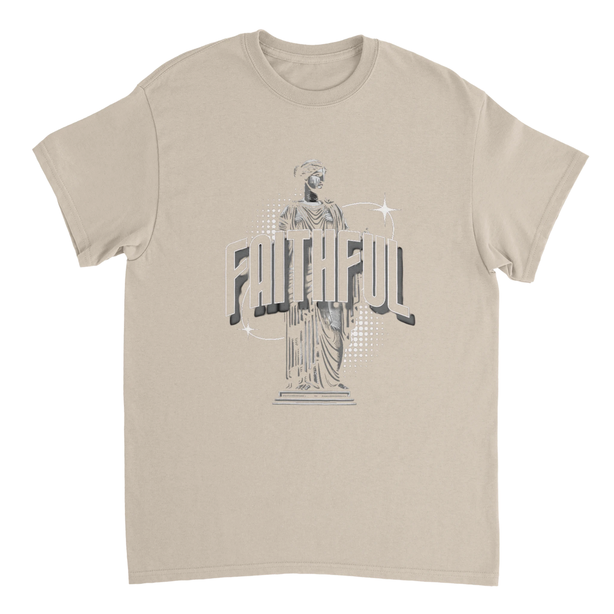 "Monument to Faithfulness" Christian T-Shirt, Bible verse design by Faithful – alternate view