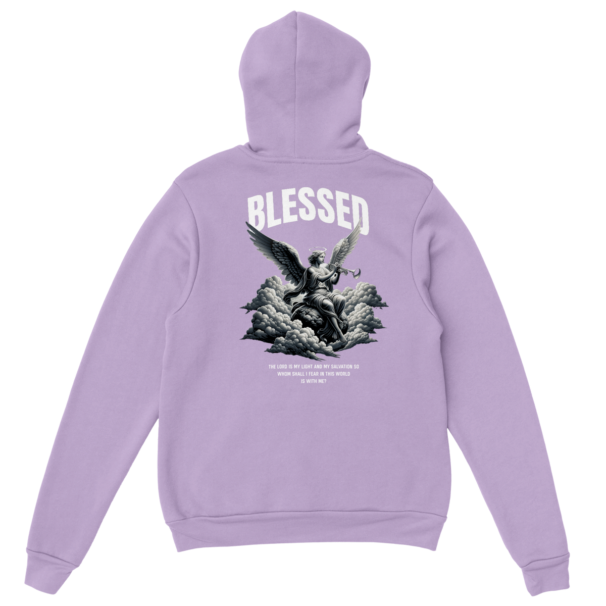 "Blessed" Orchid Christian Hoodie, Bible verse design by Faithful