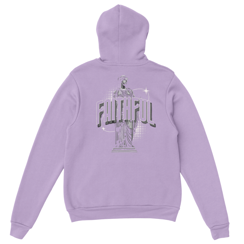 "Monument to Faithfulness" Orchid Christian Hoodie, Bible verse design by Faithful