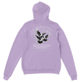"Flight Through Adversity" Orchid Christian Hoodie, Bible verse design by Faithful
