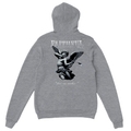 "Angel Archer" Grey Christian Hoodie, Bible verse design by Faithful