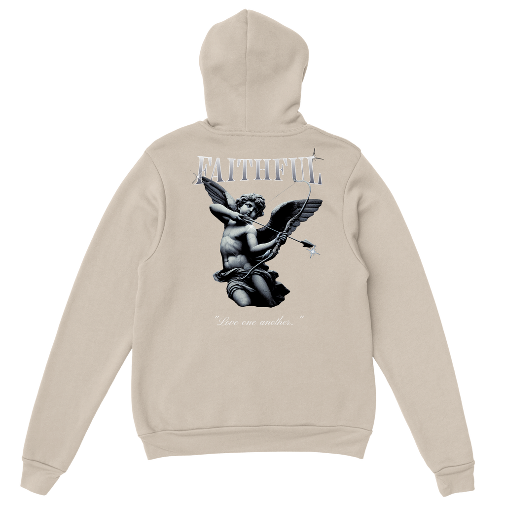 "Angel Archer" Sand Christian Hoodie, Bible verse design by Faithful