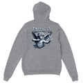 "Target: Love" Grey Christian Hoodie, Bible verse design by Faithful