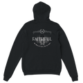 "Light in the Dark" Black Christian Hoodie, Bible verse design by Faithful