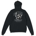 "Flight Through Adversity" Black Christian Hoodie, Bible verse design by Faithful