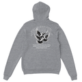 "Flight Through Adversity" Grey Christian Hoodie, Bible verse design by Faithful