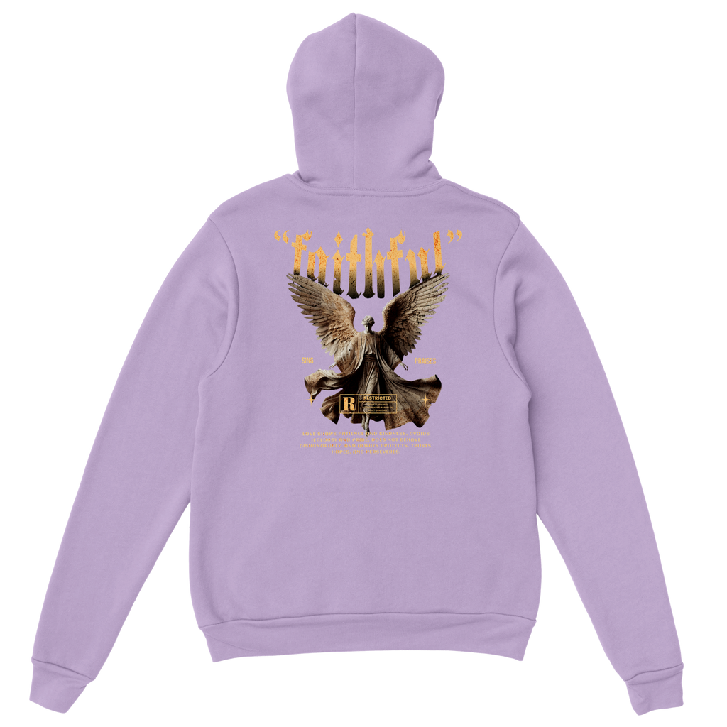 "Guardian of Faith" Orchid Christian Hoodie, Bible verse design by Faithful