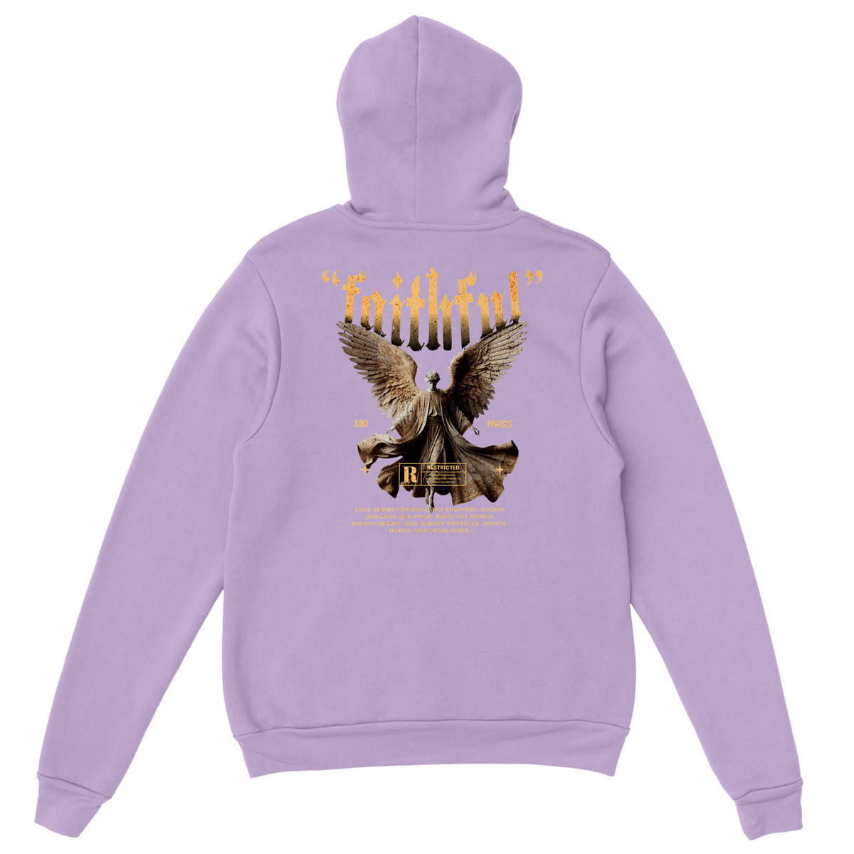 "Guardian of Faith" Orchid Christian Hoodie, Bible verse design by Faithful