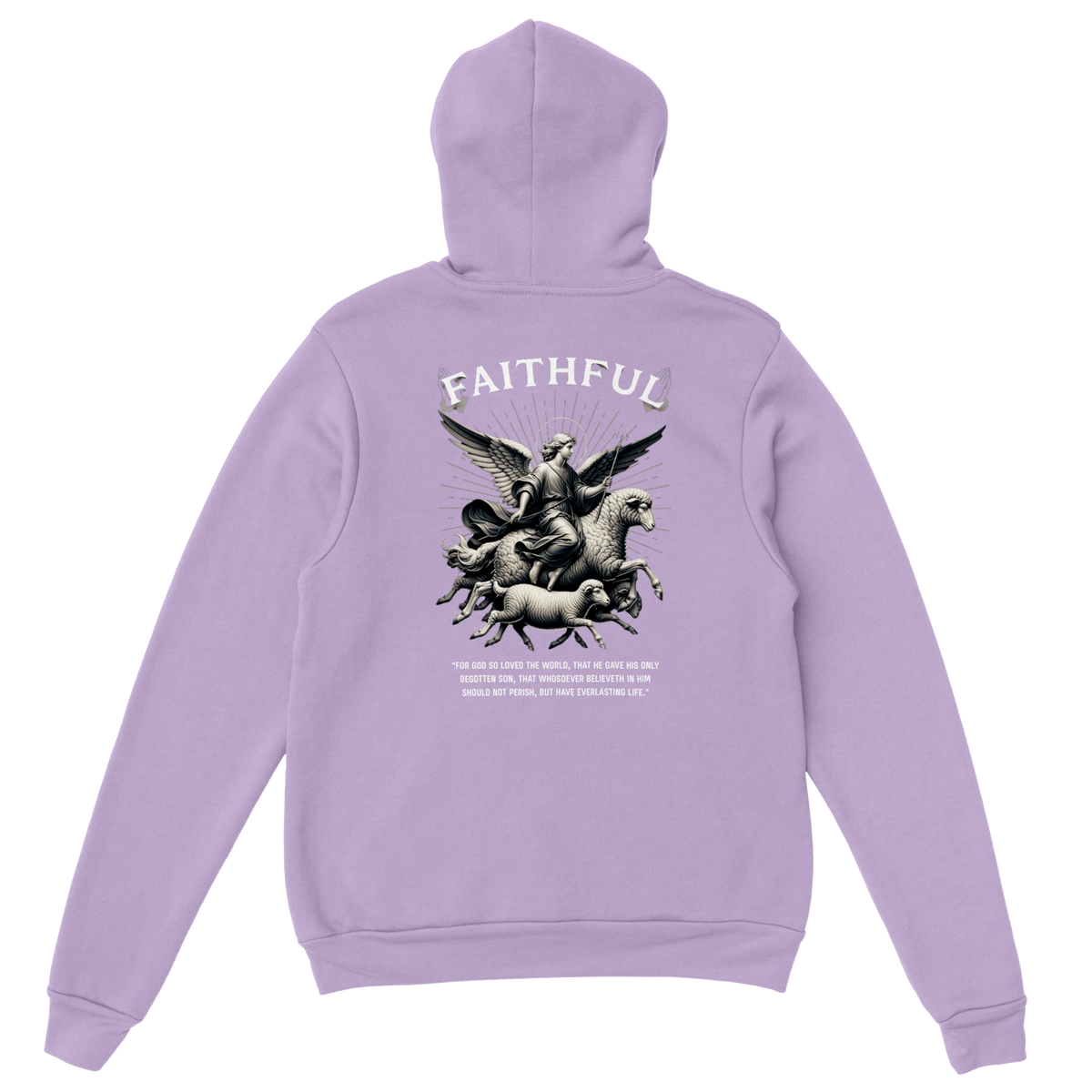 "Sacred Guidance" Orchid Christian Hoodie, Bible verse design by Faithful