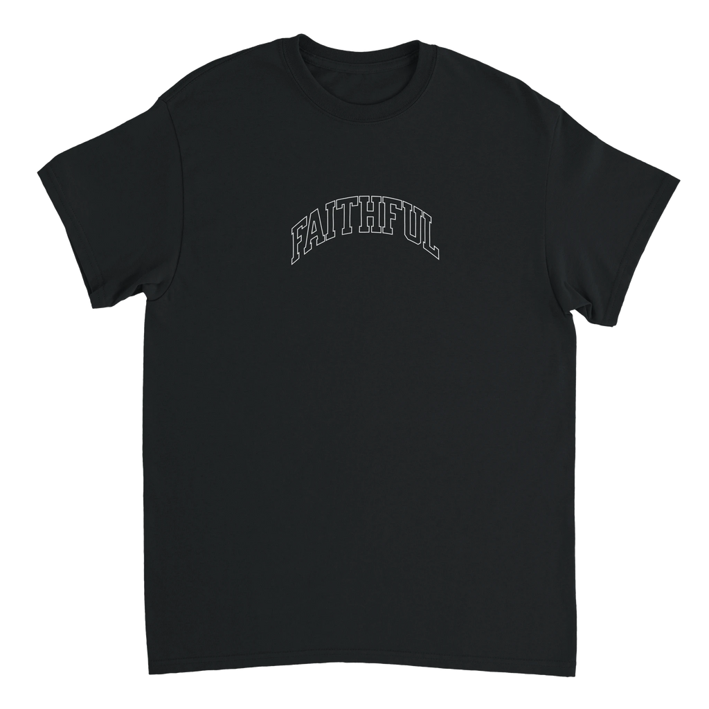 "Flight Through Adversity" Black Christian T-Shirt, Bible verse design by Faithful – alternate view