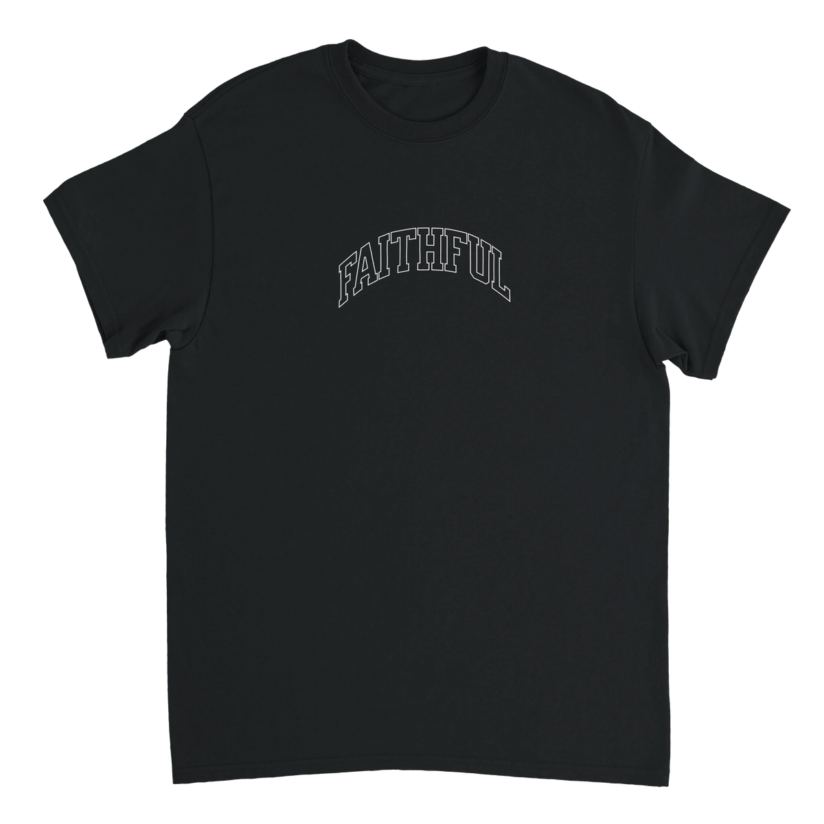 "Flight Through Adversity" Black Christian T-Shirt, Bible verse design by Faithful – alternate view