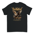 "Guardian of Faith" Black Christian T-Shirt, Bible verse design by Faithful