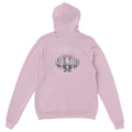 "Light in the Dark" Pink Christian Hoodie, Bible verse design by Faithful