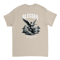 "Blessed" Sand Christian T-Shirt, Bible verse design by Faithful
