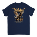 "Guardian of Faith" Dark Blue Christian T-Shirt, Bible verse design by Faithful