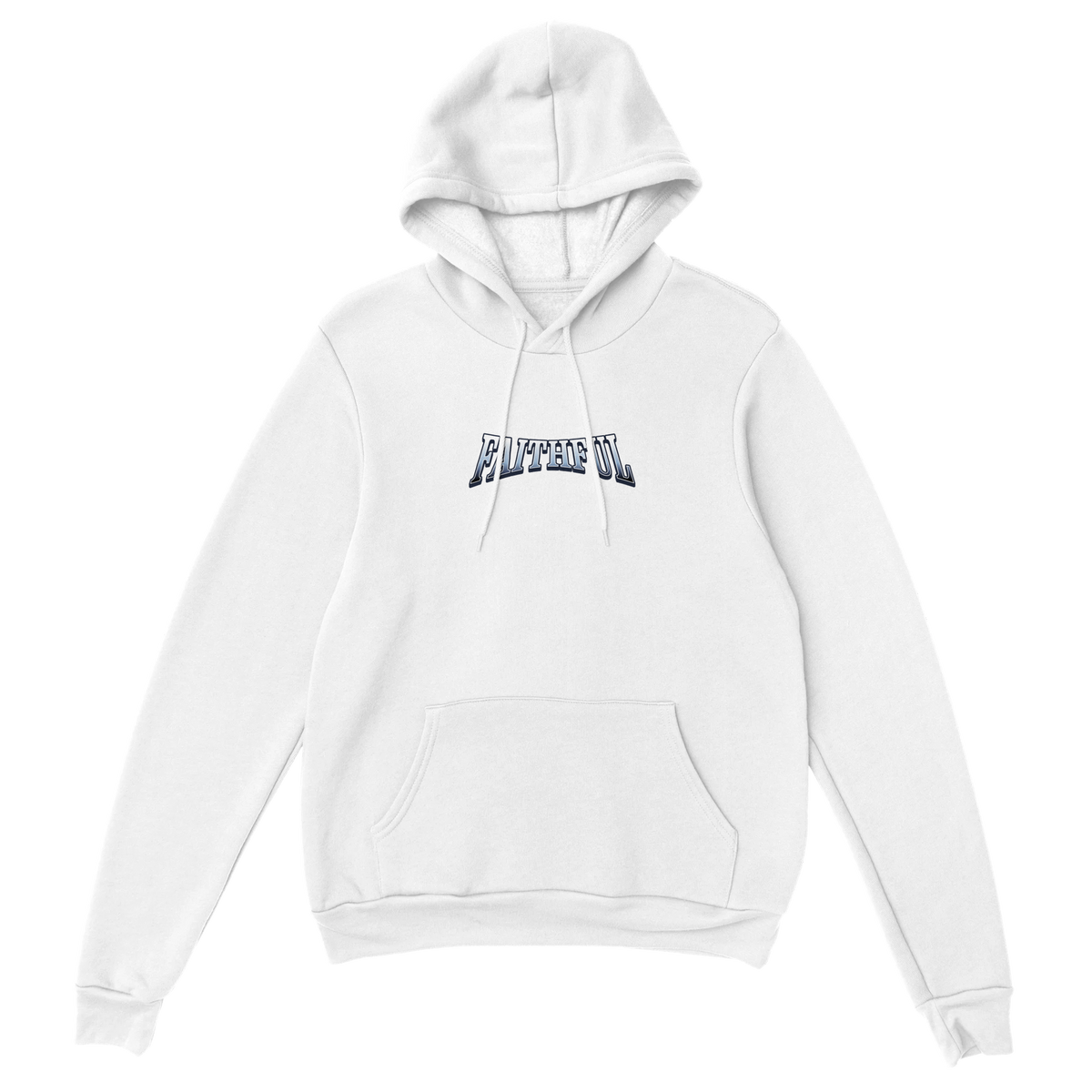 "Target: Love" White Christian Hoodie, Bible verse design by Faithful – alternate view