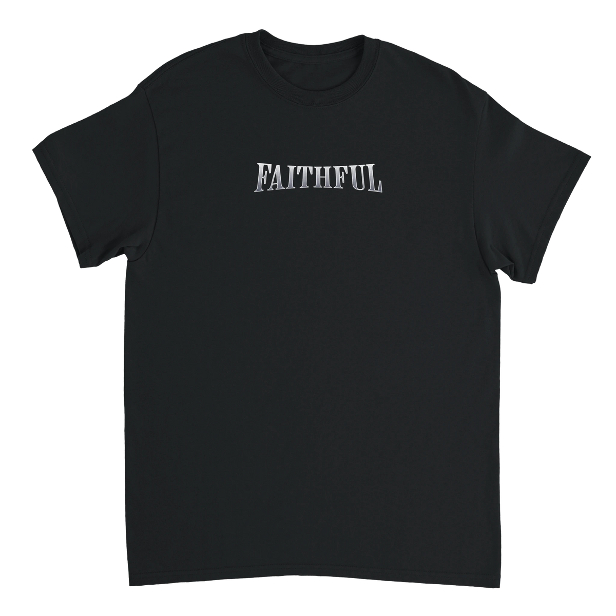 "Angel Archer" Black Christian T-Shirt, Bible verse design by Faithful – alternate view