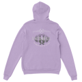 "Light in the Dark" Orchid Christian Hoodie, Bible verse design by Faithful
