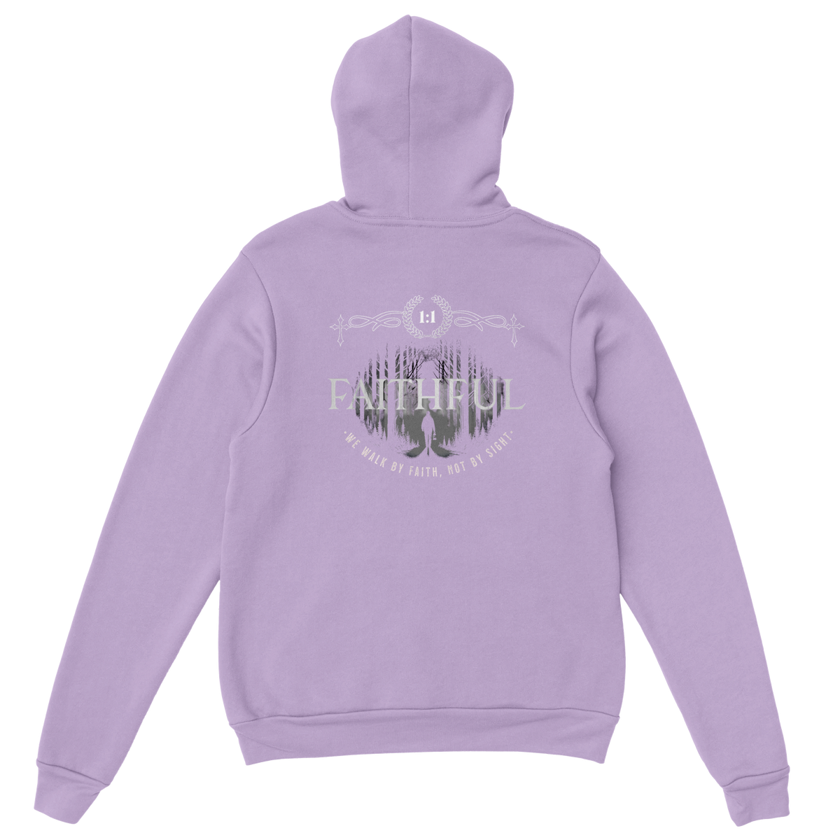 "Light in the Dark" Orchid Christian Hoodie, Bible verse design by Faithful