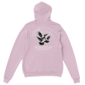 "Flight Through Adversity" Pink Christian Hoodie, Bible verse design by Faithful