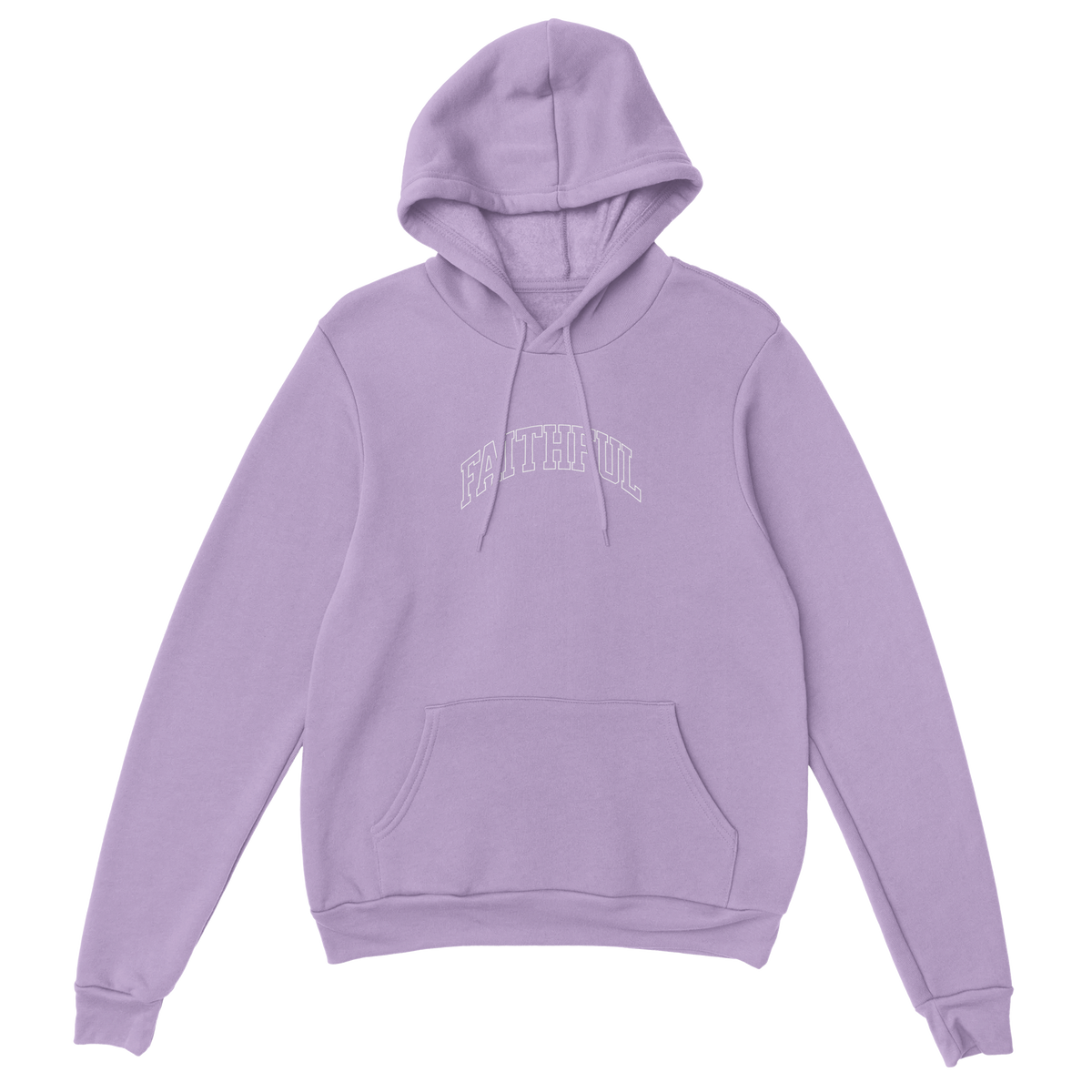 "Flight Through Adversity" Orchid Christian Hoodie, Bible verse design by Faithful – alternate view