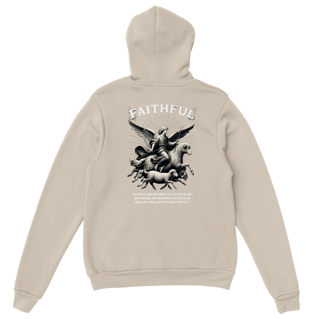 "Sacred Guidance" Sand Christian Hoodie, Bible verse design by Faithful