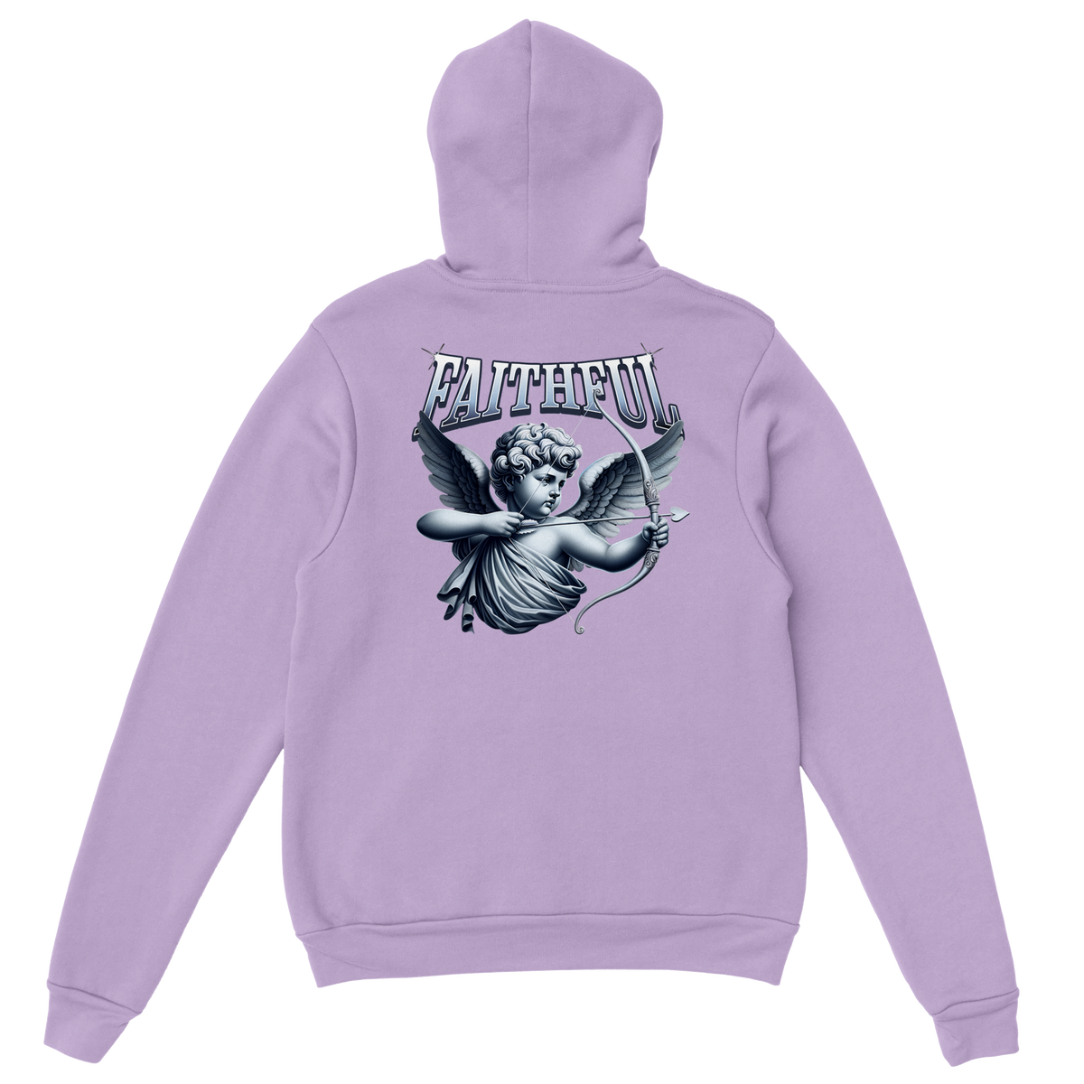 "Target: Love" Orchid Christian Hoodie, Bible verse design by Faithful