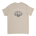 "Light in the Dark" Sand Christian T-Shirt, Bible verse design by Faithful