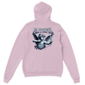 "Target: Love" Pink Christian Hoodie, Bible verse design by Faithful