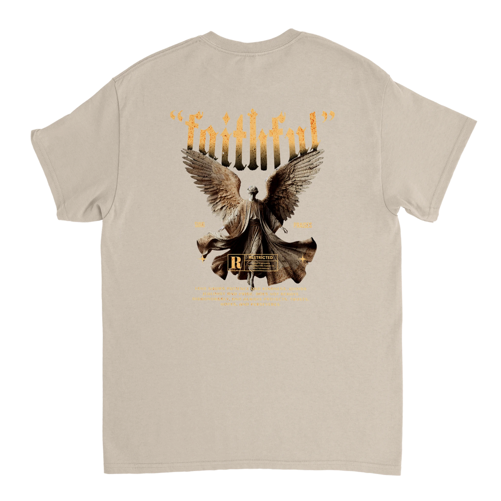 "Guardian of Faith" Sand Christian T-Shirt, Bible verse design by Faithful