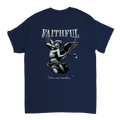 "Angel Archer" Dark Blue Christian T-Shirt, Bible verse design by Faithful
