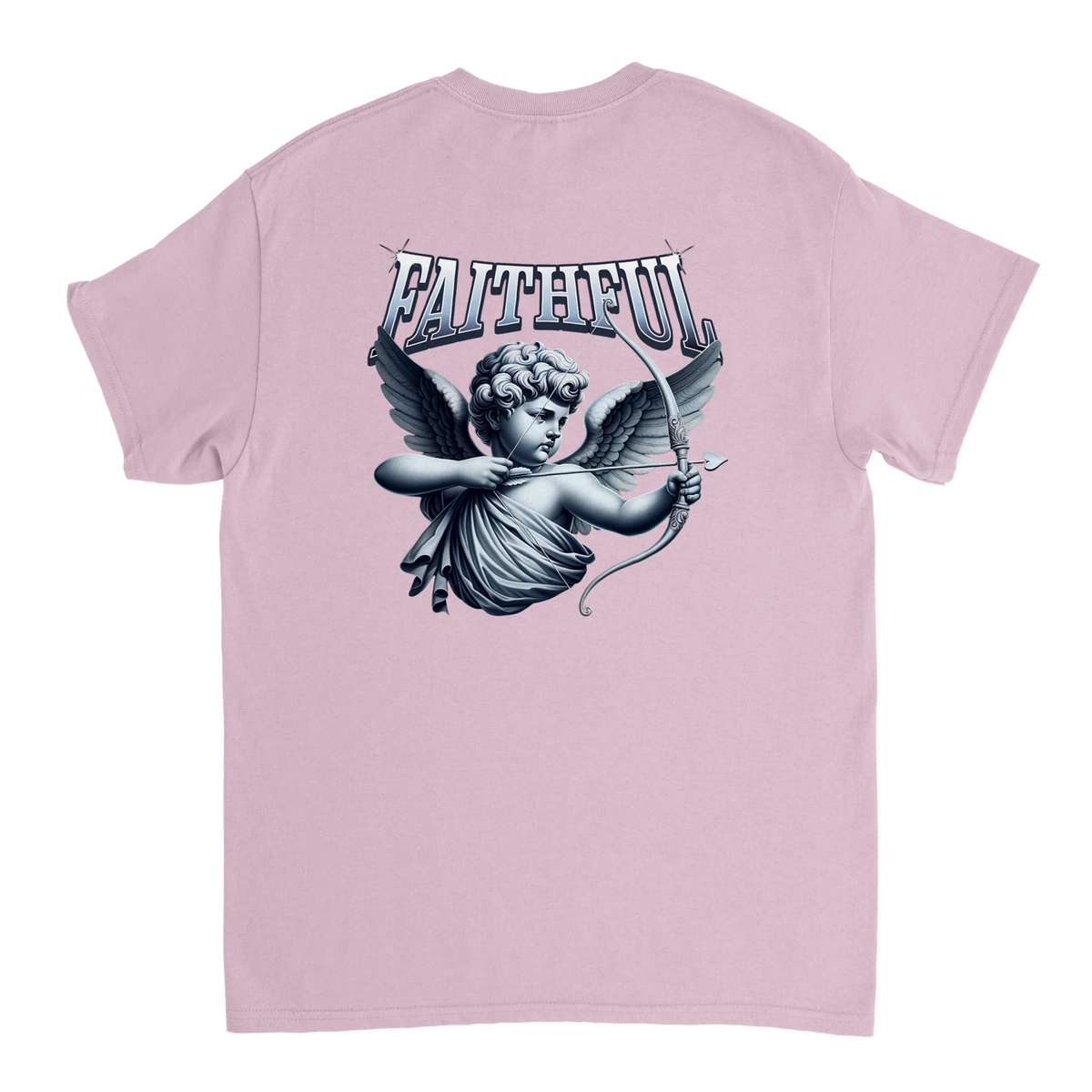 "Target: Love" Pink Christian T-Shirt, Bible verse design by Faithful