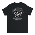 "Flight Through Adversity" Black Christian T-Shirt, Bible verse design by Faithful
