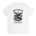 "Sacred Guidance" White Christian T-Shirt, Bible verse design by Faithful