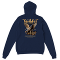 "Guardian of Faith" Dark Blue Christian Hoodie, Bible verse design by Faithful