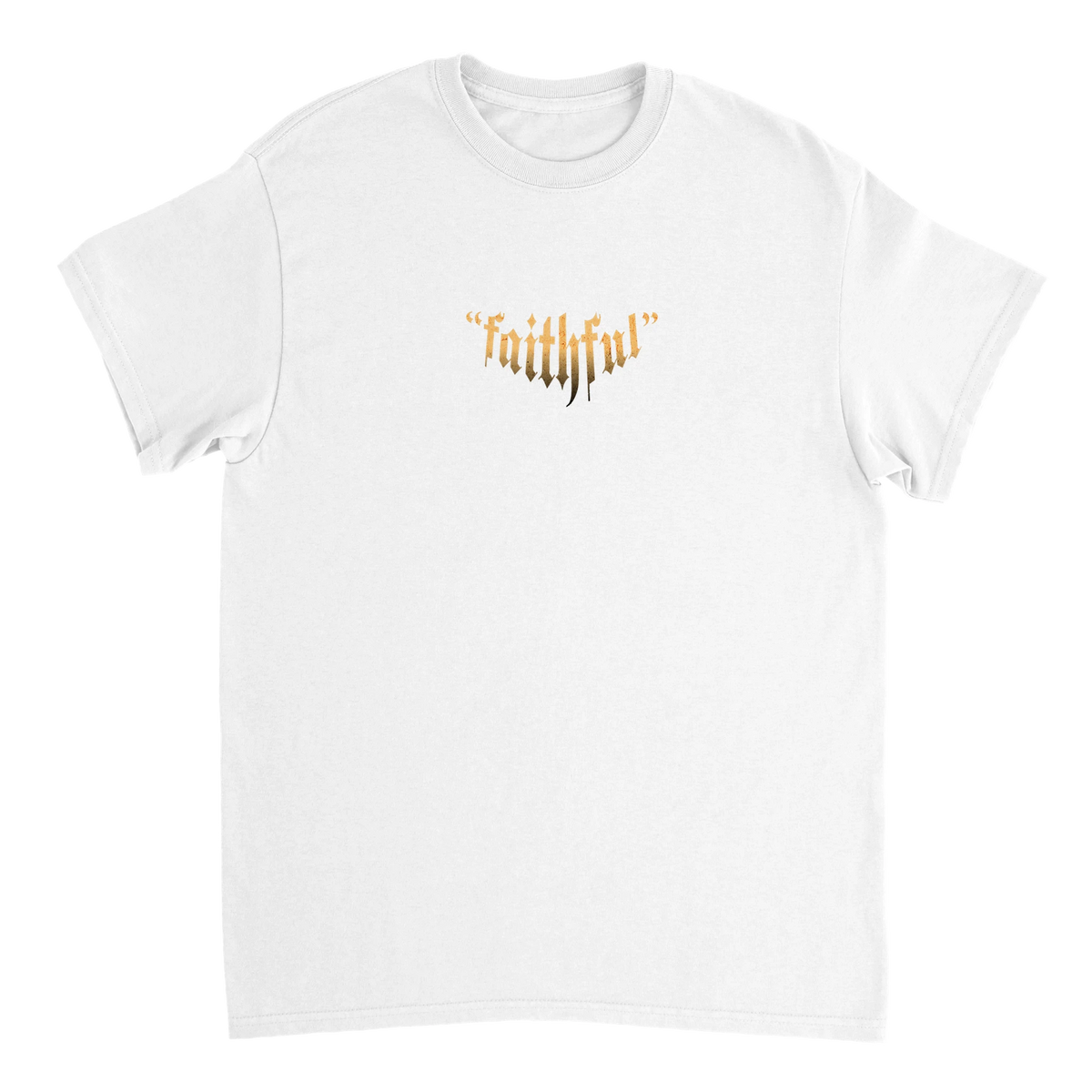 "Guardian of Faith" White Christian T-Shirt, Bible verse design by Faithful – alternate view