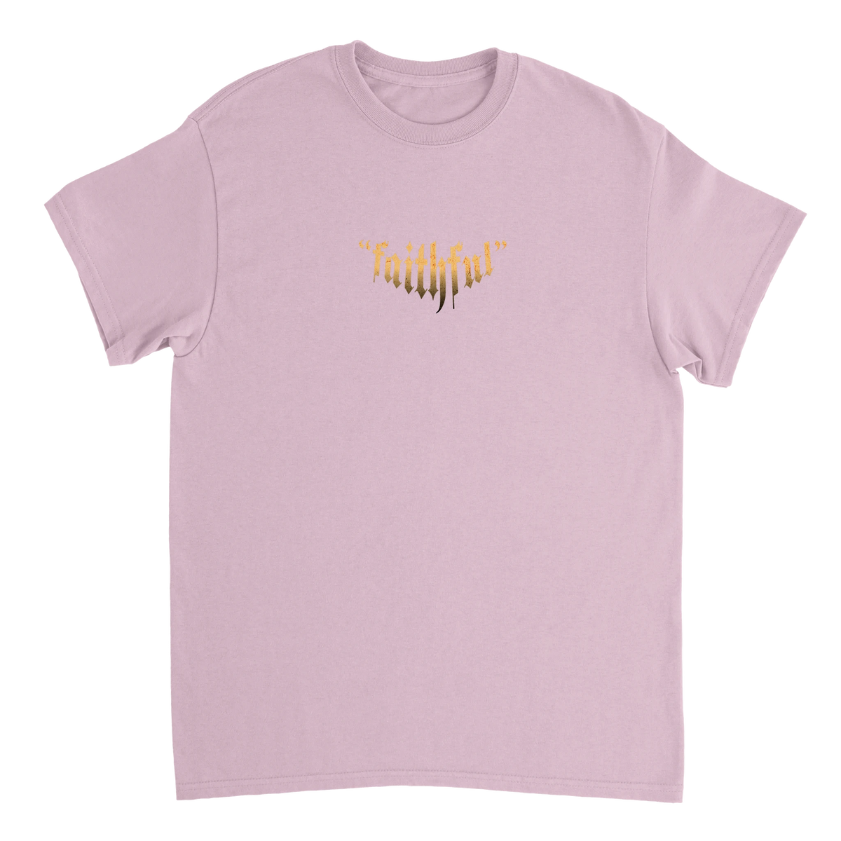"Guardian of Faith" Pink Christian T-Shirt, Bible verse design by Faithful – alternate view