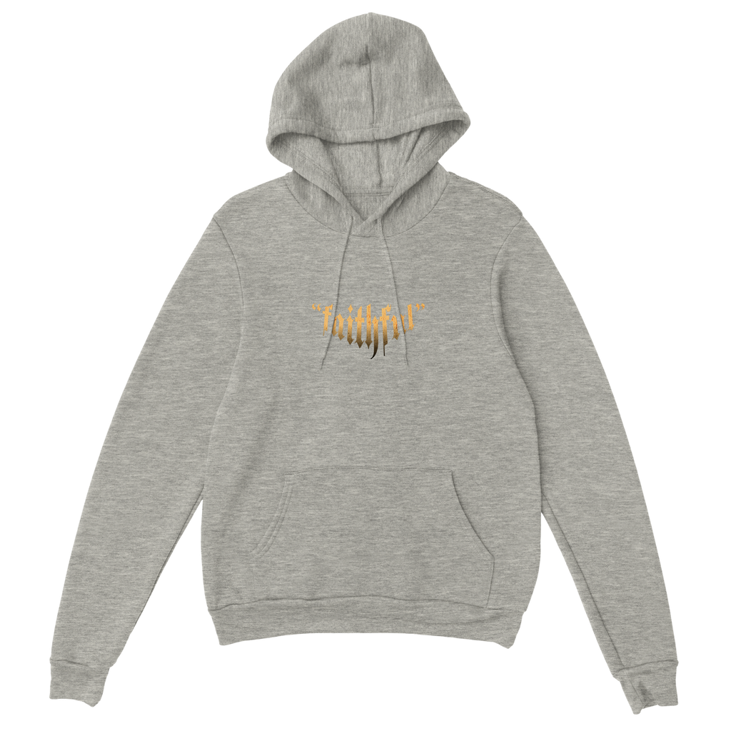 "Guardian of Faith" Grey Christian Hoodie, Bible verse design by Faithful – alternate view