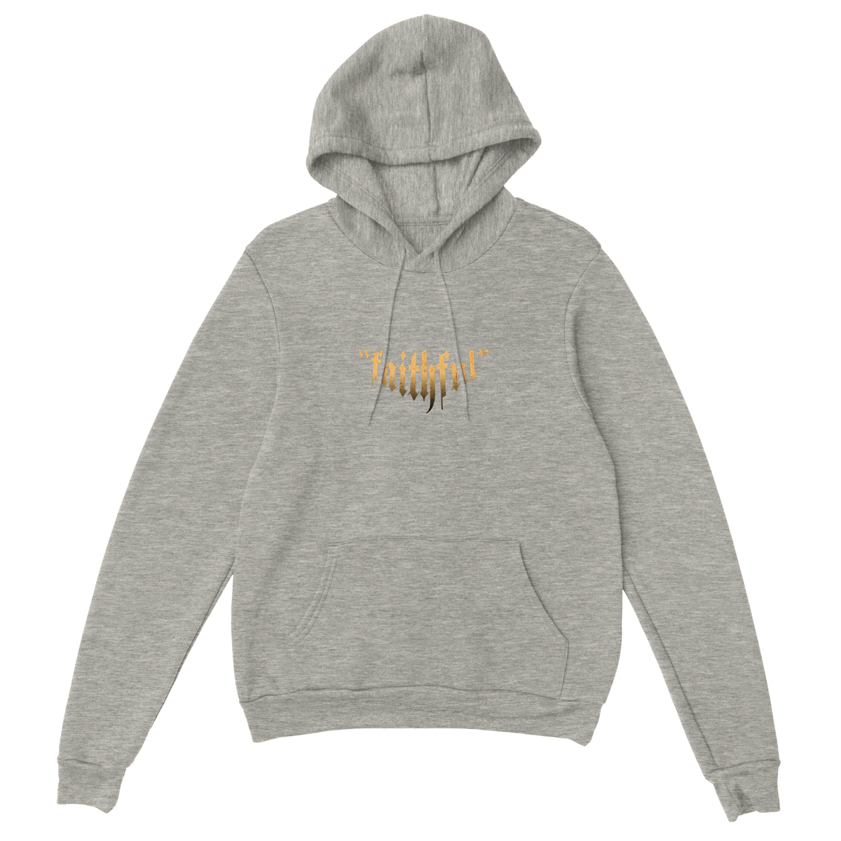 "Guardian of Faith" Grey Christian Hoodie, Bible verse design by Faithful – alternate view