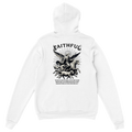 "Sacred Guidance" White Christian Hoodie, Bible verse design by Faithful