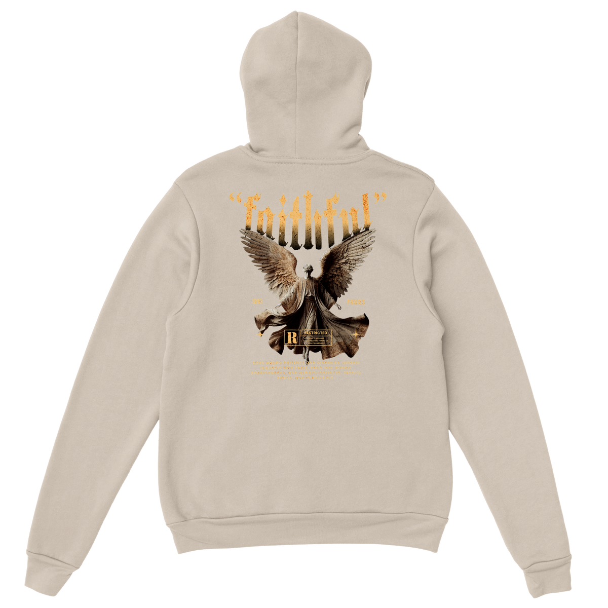 "Guardian of Faith" Sand Christian Hoodie, Bible verse design by Faithful