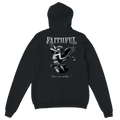 "Angel Archer" Black Christian Hoodie, Bible verse design by Faithful