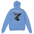 "Angel Archer" Blue Christian Hoodie, Bible verse design by Faithful