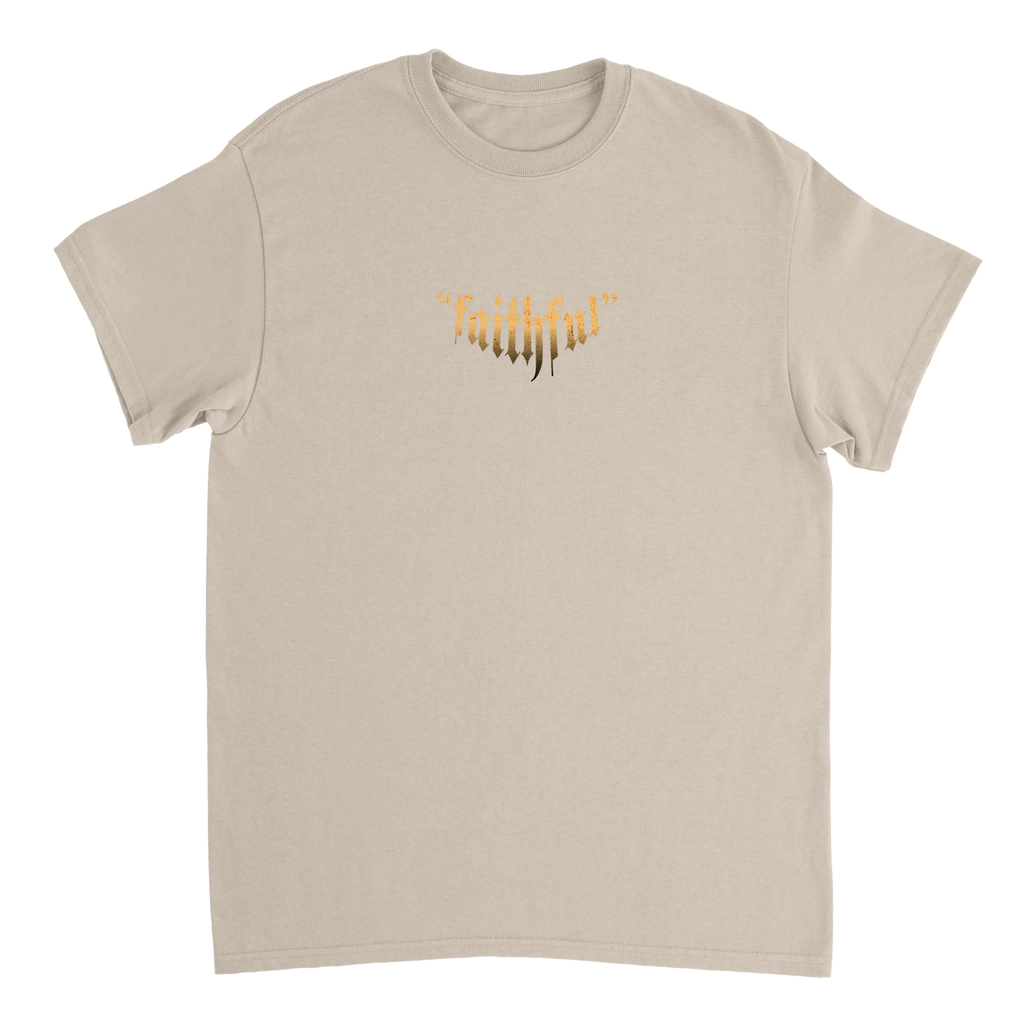 "Guardian of Faith" Sand Christian T-Shirt, Bible verse design by Faithful – alternate view