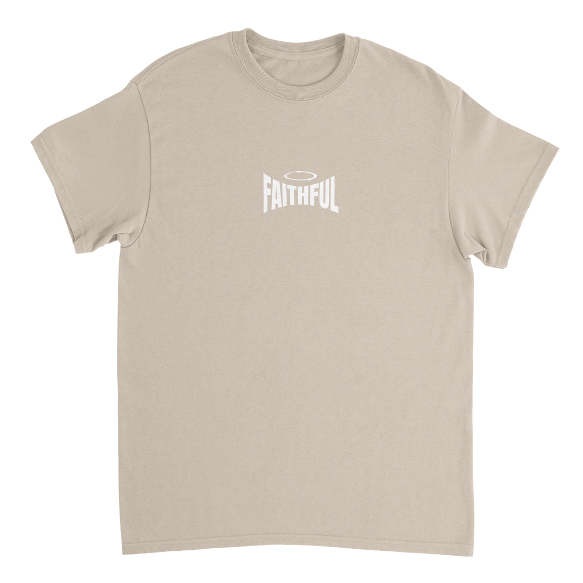 "Sacred Guidance" Sand Christian T-Shirt, Bible verse design by Faithful – alternate view